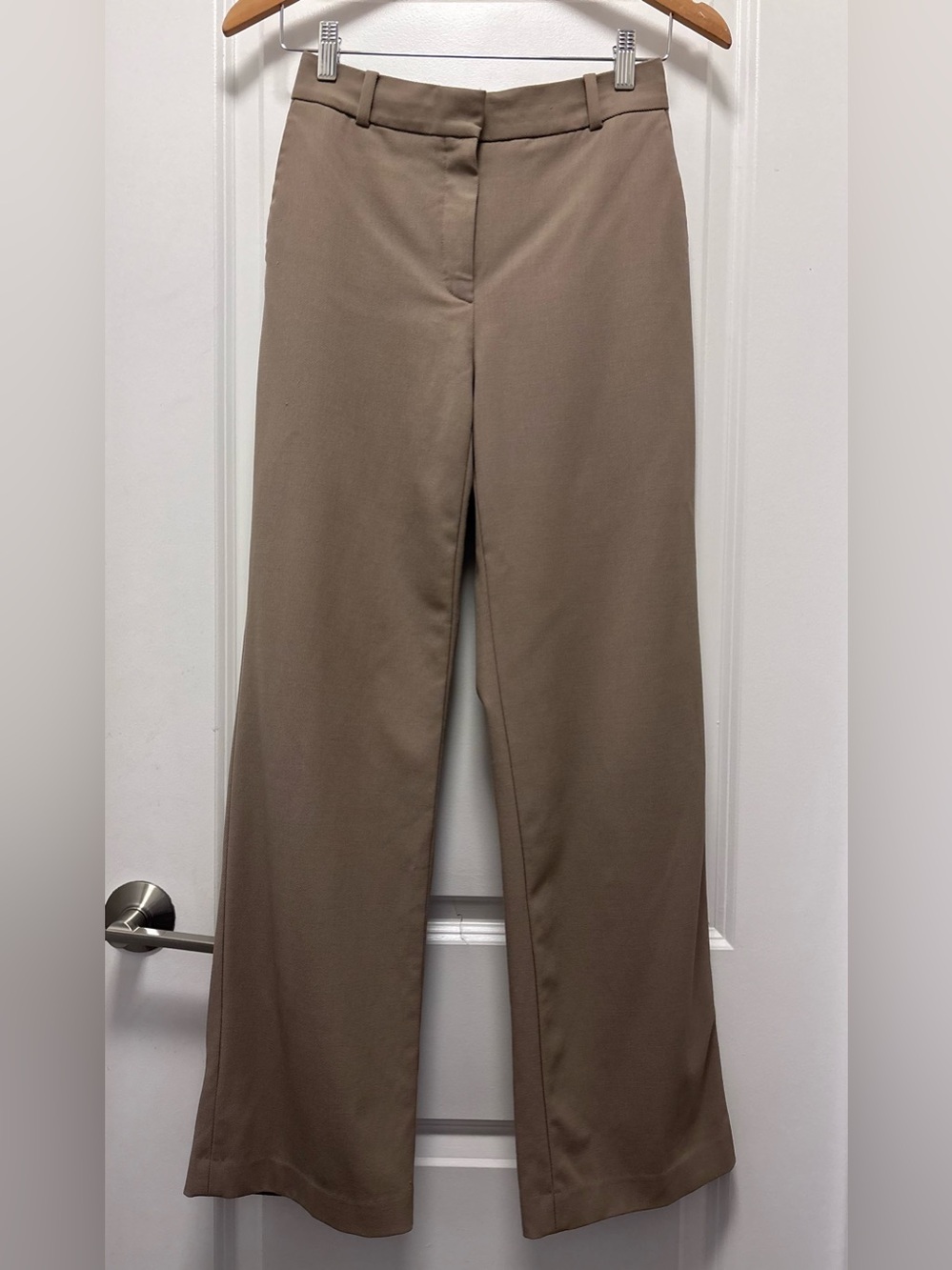 Babaton Wide-Leg Dress Pants in Taupe Brown